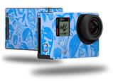 Skull Sketches Blue - Decal Style Skin fits GoPro Hero 4 Black Camera (GOPRO SOLD SEPARATELY)