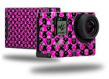 Skull and Crossbones Checkerboard - Decal Style Skin fits GoPro Hero 4 Black Camera (GOPRO SOLD SEPARATELY)