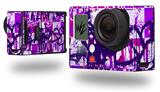 Purple Checker Graffiti - Decal Style Skin fits GoPro Hero 3+ Camera (GOPRO NOT INCLUDED)