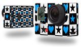 Hearts And Stars Blue - Decal Style Skin fits GoPro Hero 3+ Camera (GOPRO NOT INCLUDED)