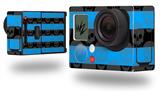 Skull Stripes Blue - Decal Style Skin fits GoPro Hero 3+ Camera (GOPRO NOT INCLUDED)