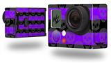 Skull Stripes Purple - Decal Style Skin fits GoPro Hero 3+ Camera (GOPRO NOT INCLUDED)