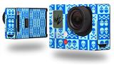Skull And Crossbones Pattern Blue - Decal Style Skin fits GoPro Hero 3+ Camera (GOPRO NOT INCLUDED)