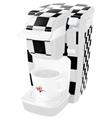Decal Style Vinyl Skin compatible with Keurig K10 / K15 Mini Plus Coffee Makers Checkers White (KEURIG NOT INCLUDED)