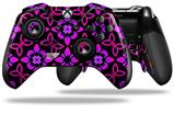 Pink Floral - Decal Style Skin fits Microsoft XBOX One ELITE Wireless Controller