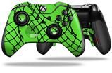 Ripped Fishnets Green - Decal Style Skin fits Microsoft XBOX One ELITE Wireless Controller