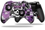 Princess Skull Purple - Decal Style Skin fits Microsoft XBOX One ELITE Wireless Controller