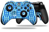 Skull And Crossbones Pattern Blue - Decal Style Skin fits Microsoft XBOX One ELITE Wireless Controller