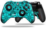 Skull Patch Pattern Blue - Decal Style Skin fits Microsoft XBOX One ELITE Wireless Controller