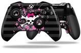 Pink Bow Skull - Decal Style Skin fits Microsoft XBOX One ELITE Wireless Controller