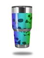 Skin Decal Wrap for Yeti Tumbler Rambler 30 oz Rainbow Skull Collection (TUMBLER NOT INCLUDED)