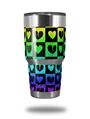 Skin Decal Wrap for Yeti Tumbler Rambler 30 oz Love Heart Checkers Rainbow (TUMBLER NOT INCLUDED)