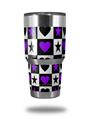 Skin Decal Wrap for Yeti Tumbler Rambler 30 oz Purple Hearts And Stars (TUMBLER NOT INCLUDED)