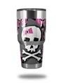 Skin Decal Wrap for Yeti Tumbler Rambler 30 oz Pink Bow Skull (TUMBLER NOT INCLUDED)