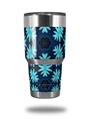 Skin Decal Wrap for Yeti Tumbler Rambler 30 oz Abstract Floral Blue (TUMBLER NOT INCLUDED)