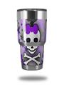 Skin Decal Wrap for Yeti Tumbler Rambler 30 oz Princess Skull Heart Purple (TUMBLER NOT INCLUDED)