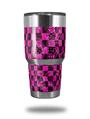 Skin Decal Wrap for Yeti Tumbler Rambler 30 oz Pink Checkerboard Sketches (TUMBLER NOT INCLUDED)