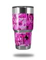 Skin Decal Wrap for Yeti Tumbler Rambler 30 oz Pink Plaid Graffiti (TUMBLER NOT INCLUDED)