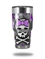 Skin Decal Wrap for Yeti Tumbler Rambler 30 oz Purple Princess Skull (TUMBLER NOT INCLUDED)