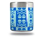 Skin Decal Wrap for Yeti Rambler Lowball - Skull And Crossbones Pattern Blue