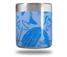 Skin Decal Wrap for Yeti Rambler Lowball - Skull Sketches Blue