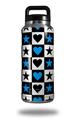 WraptorSkinz Skin Decal Wrap for Yeti Rambler Bottle 36oz Hearts And Stars Blue  (YETI NOT INCLUDED)