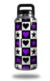 WraptorSkinz Skin Decal Wrap for Yeti Rambler Bottle 36oz Purple Hearts And Stars  (YETI NOT INCLUDED)