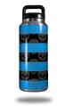 WraptorSkinz Skin Decal Wrap for Yeti Rambler Bottle 36oz Skull Stripes Blue  (YETI NOT INCLUDED)