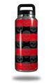 WraptorSkinz Skin Decal Wrap for Yeti Rambler Bottle 36oz Skull Stripes Red  (YETI NOT INCLUDED)