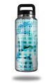WraptorSkinz Skin Decal Wrap for Yeti Rambler Bottle 36oz Electro Graffiti Blue  (YETI NOT INCLUDED)