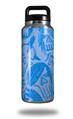 WraptorSkinz Skin Decal Wrap for Yeti Rambler Bottle 36oz Skull Sketches Blue  (YETI NOT INCLUDED)