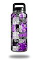 WraptorSkinz Skin Decal Wrap for Yeti Rambler Bottle 36oz Purple Checker Skull Splatter  (YETI NOT INCLUDED)