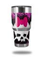 WraptorSkinz Skin Wrap compatible with RTIC 30oz ORIGINAL 2017 AND OLDER Tumblers Pink Diamond Skull (TUMBLER NOT INCLUDED)