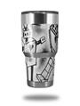 WraptorSkinz Skin Wrap compatible with RTIC 30oz ORIGINAL 2017 AND OLDER Tumblers Robot Love (TUMBLER NOT INCLUDED)