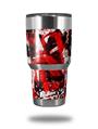 WraptorSkinz Skin Wrap compatible with RTIC 30oz ORIGINAL 2017 AND OLDER Tumblers Red Graffiti (TUMBLER NOT INCLUDED)