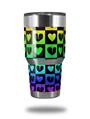 WraptorSkinz Skin Wrap compatible with RTIC 30oz ORIGINAL 2017 AND OLDER Tumblers Love Heart Checkers Rainbow (TUMBLER NOT INCLUDED)