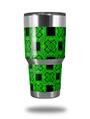 WraptorSkinz Skin Wrap compatible with RTIC 30oz ORIGINAL 2017 AND OLDER Tumblers Criss Cross Green (TUMBLER NOT INCLUDED)