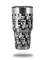 WraptorSkinz Skin Wrap compatible with RTIC 30oz ORIGINAL 2017 AND OLDER Tumblers Skull Checker (TUMBLER NOT INCLUDED)