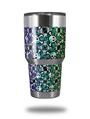 WraptorSkinz Skin Wrap compatible with RTIC 30oz ORIGINAL 2017 AND OLDER Tumblers Splatter Girly Skull Rainbow (TUMBLER NOT INCLUDED)