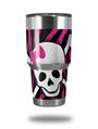 WraptorSkinz Skin Wrap compatible with RTIC 30oz ORIGINAL 2017 AND OLDER Tumblers Pink Zebra Skull (TUMBLER NOT INCLUDED)