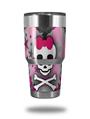WraptorSkinz Skin Wrap compatible with RTIC 30oz ORIGINAL 2017 AND OLDER Tumblers Princess Skull Heart Pink (TUMBLER NOT INCLUDED)
