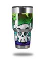 WraptorSkinz Skin Wrap compatible with RTIC 30oz ORIGINAL 2017 AND OLDER Tumblers Cartoon Skull Rainbow (TUMBLER NOT INCLUDED)