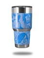 WraptorSkinz Skin Wrap compatible with RTIC 30oz ORIGINAL 2017 AND OLDER Tumblers Skull Sketches Blue (TUMBLER NOT INCLUDED)