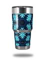 WraptorSkinz Skin Wrap compatible with RTIC 30oz ORIGINAL 2017 AND OLDER Tumblers Abstract Floral Blue (TUMBLER NOT INCLUDED)