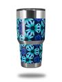 WraptorSkinz Skin Wrap compatible with RTIC 30oz ORIGINAL 2017 AND OLDER Tumblers Daisies Blue (TUMBLER NOT INCLUDED)