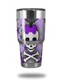 WraptorSkinz Skin Wrap compatible with RTIC 30oz ORIGINAL 2017 AND OLDER Tumblers Princess Skull Heart Purple (TUMBLER NOT INCLUDED)