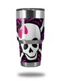 WraptorSkinz Skin Wrap compatible with RTIC 30oz ORIGINAL 2017 AND OLDER Tumblers Pink Zebra Skull (TUMBLER NOT INCLUDED)
