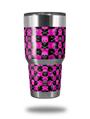 WraptorSkinz Skin Wrap compatible with RTIC 30oz ORIGINAL 2017 AND OLDER Tumblers Skull and Crossbones Checkerboard (TUMBLER NOT INCLUDED)