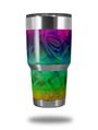 WraptorSkinz Skin Wrap compatible with RTIC 30oz ORIGINAL 2017 AND OLDER Tumblers Rainbow Butterflies (TUMBLER NOT INCLUDED)