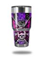 WraptorSkinz Skin Wrap compatible with RTIC 30oz ORIGINAL 2017 AND OLDER Tumblers Butterfly Skull (TUMBLER NOT INCLUDED)